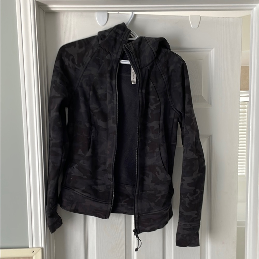 Lululemon HOODIE zip up camo Black and Gray